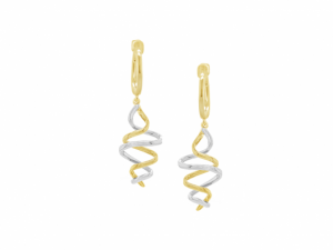 Two Tone Gold Interweave Earrings